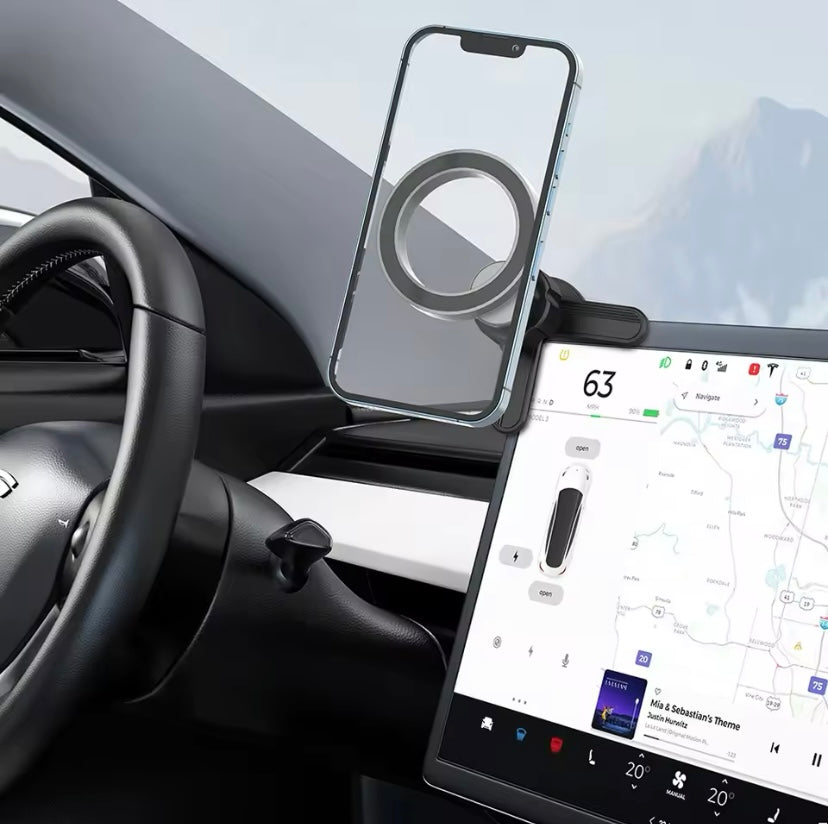 Support de téléphone magnétique pour écran d'affichage de voiture