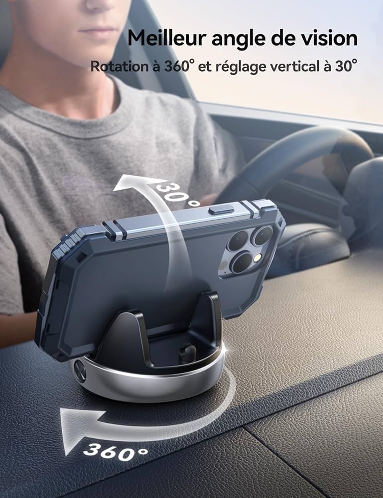 Support de téléphone magnétique rotatif 360°